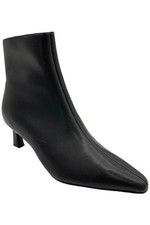 Steve Madden Women's Delvie Zip Heeled Ankle Bootie Black