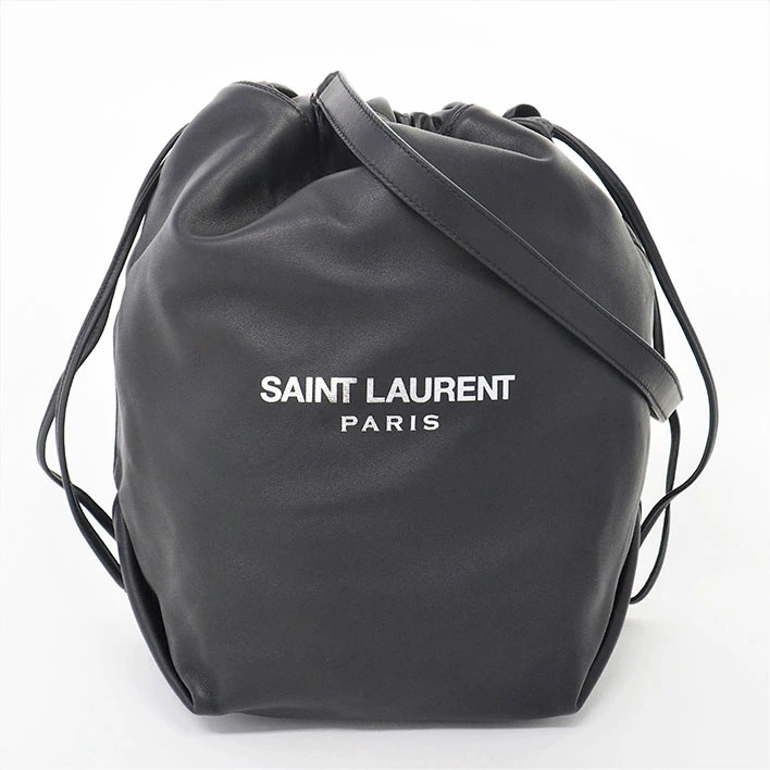 Yves Saint Laurent Chain Shoulder Bag Drawstring Teddy