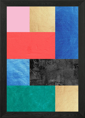 Collage Kunst 4 gerahmte Wandbilder Poster Leinwanddruck Bild