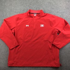 DC Defenders Jacket Mens 4XL Red UFL Football Under Armour 1/4 Zip Team Issued