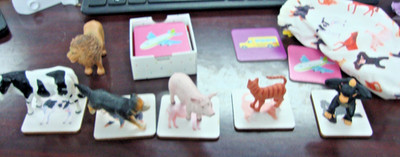Lovevery Animal Match Companion Kit Wooden Tiles Organic Bag *MISSING LION*