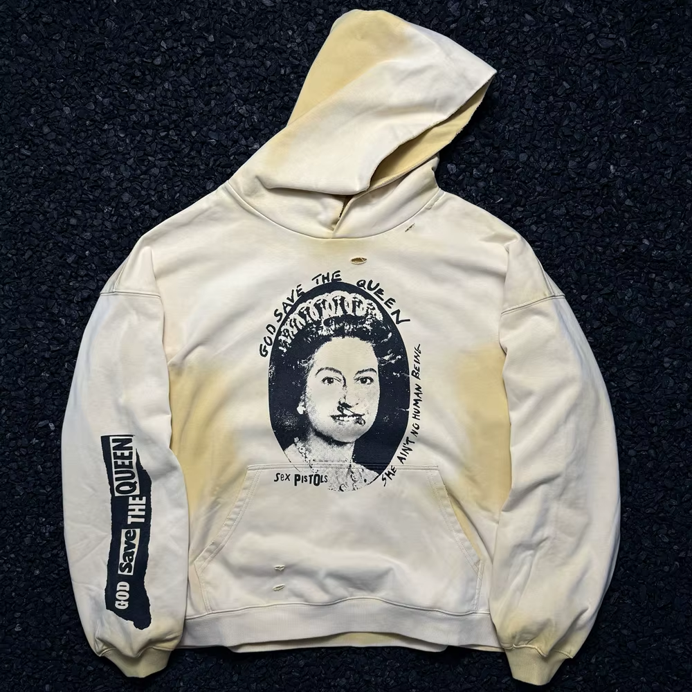 Paly Hollywood Sex Pistols Hoodie 'Vintage Ivory' Men's High