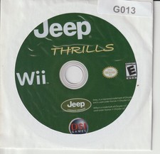 Jeep Thrills Nintendo Wii Video Game Disc Only With Out Case Used
