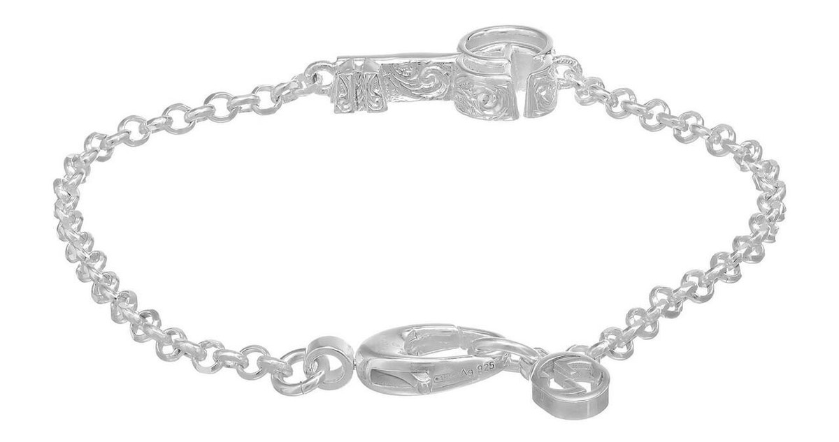Gucci Sterling Silver GG Marmont Key Bracelet YBA632207002 | eBay