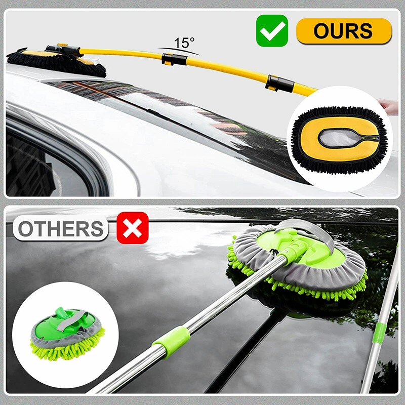 Car Wash Brush Mop with Long Handle Microfiber Cleaning Broom Kit Tool