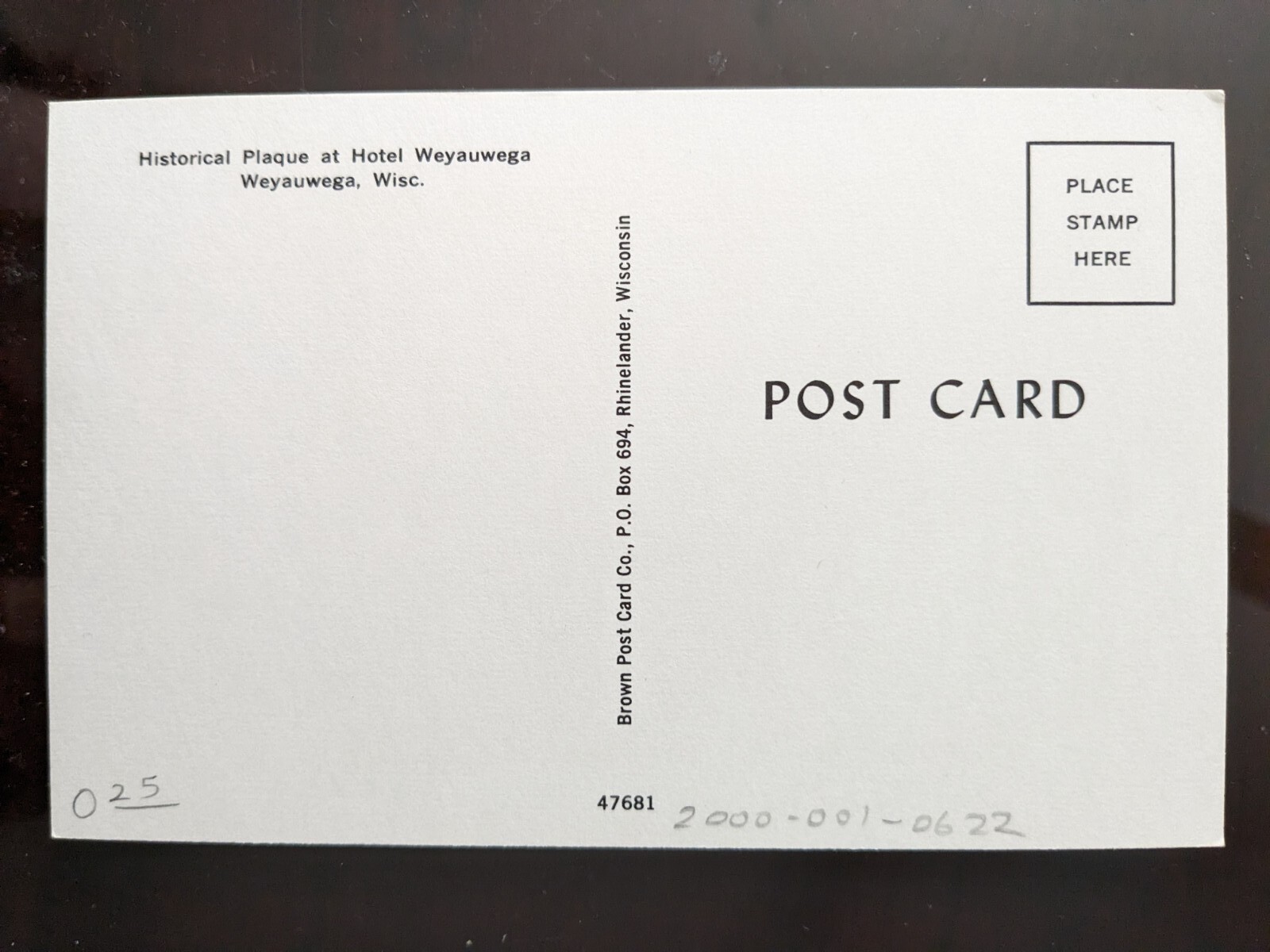 Historical Plaque at Hotel Weyauwega, Weyauwega, WI MidLater 1900s