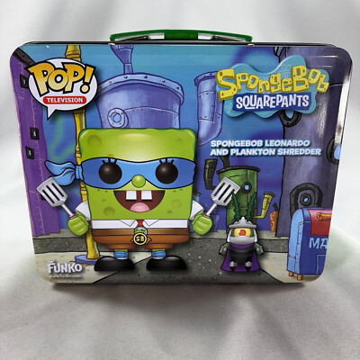 SpongeBob Leonardo & Plankton w Tom Kenny Auto TMNT SDCC 14 Funko