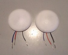 *1 PAIR* GUSTAFSON 3-5/8" BLUE & WHITE 12V SURFACE MOUNT PUCK LIGHTS L9509 LED