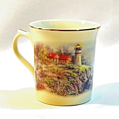 Lenox Lighthouse Beacon Mug Footprints Collector 1998 Porcelain Cup Signed