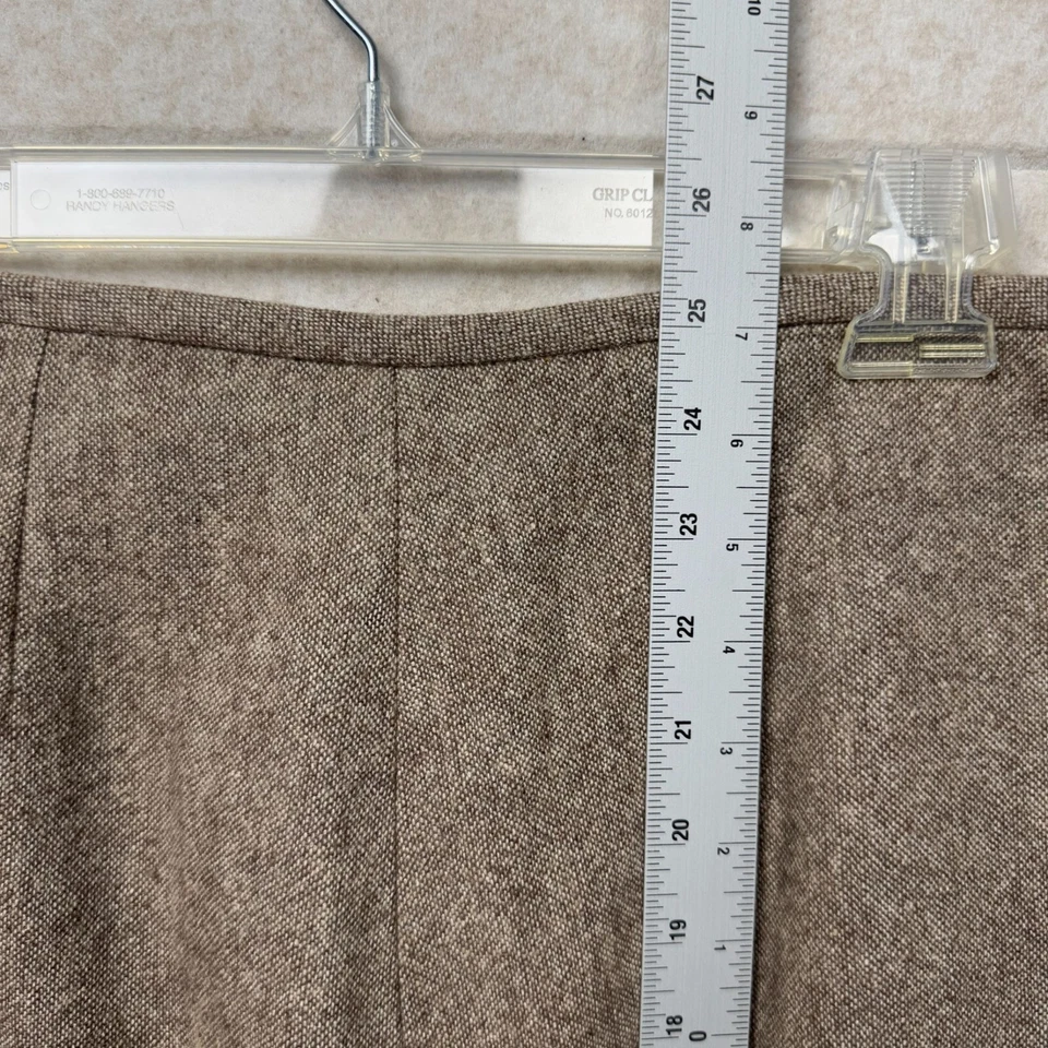 Falda acampanada longitud media mezcla lana Ann Taylor marrón jaspeado 8 (32x25) Foto 4 de 4