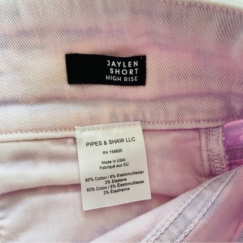 Veronica Beard Womens Jaylen High Waist Pleated Denim Shorts Size 32/14 Lavender - 第 6/8 張圖片