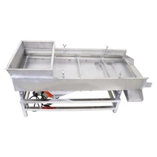 110V Stainless Steel Linear Vibrating Screen 9mm Square Grid Mesh Screen