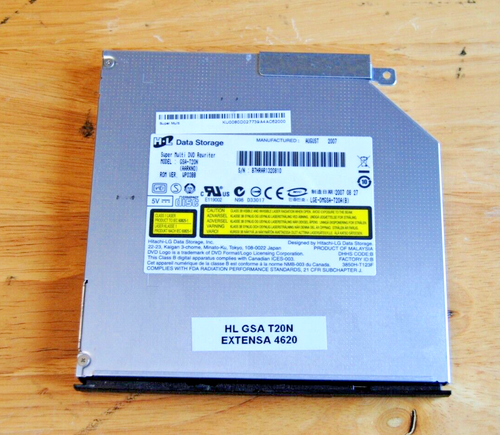 Optical DVD Rewriter Hitachi GSA-T20N Super Multi DVD Rewriter Acer Extensa 4620