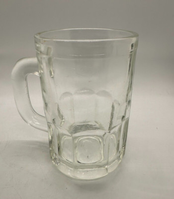 Vintage Root Beer Float Mug Retro Diner Style Clear Glass Barware Kitchen Pop