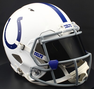 INDIANAPOLIS COLTS NFL Football Helmet with REVO BLACK Visor / Eye Shield