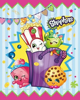 Shopkins Party Supplies loot bags and hats 8 each