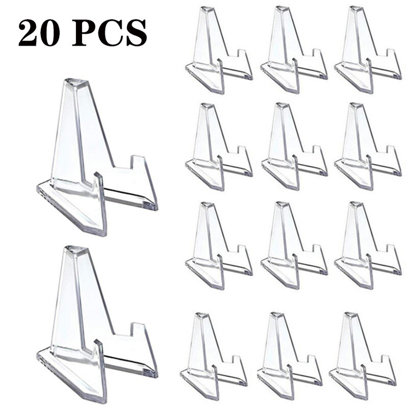 Coin Display Stand Clear Acrylic CD Triangular Structure Post Card