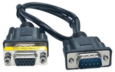 Vintage DB 9-Pin RGB To HD 15-Pin VGA Female Video Pass-Through Cable