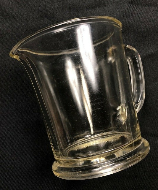Vintage Pitcher Anchor Hocking Clear Heavy Glass Thick Glass Height 6 1
