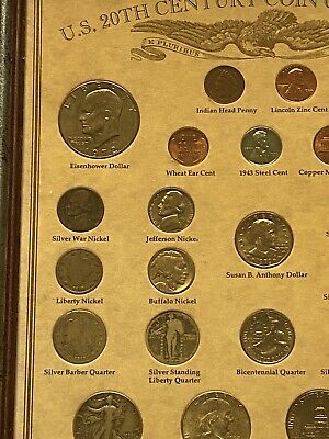 US Twentieth Century Coin Collection (29 Coins) In Frame US Twentieth Century Coin Collection (29 Coins) In Frame