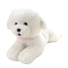 Sun Lemon Knee Dog Bichon Frise Plush Doll S 19.8x14.2x30.8cm Polyester P-4135