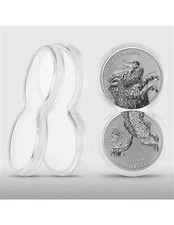 Set of 2 - 2025 Germania Beast Gullinbursti 1 oz Silver Coin Duo Capsule (2 oz)