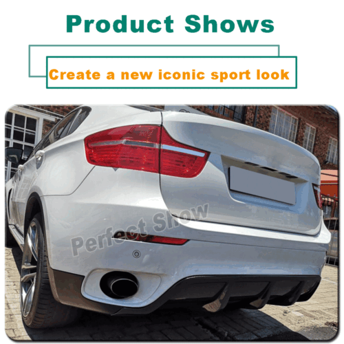 Carbon Diffusor für BMW X6 E71 08-14 Heckdiffusor Stoßstange Spoiler Heckansatz - Bild 6 von 13