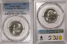 2021 P Washington Crossing the Delaware Quarter 25c PCGS MS67