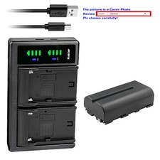 Kastar Battery LTD2 Charger for FEELWORLD FW760 7" IPS 4K HDMI Full HD Monitor