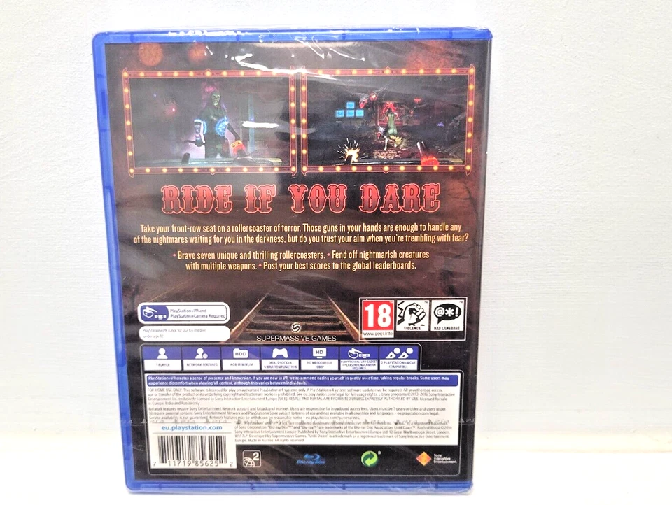 Until Dawn Rush of Blood PS4 VR Required Brand New & Sealed - Image 2 of 4