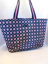 NEW VERA BRADLEY 😂😂CITY SHOPPER TOTE Navy with pink accents New Without Tags😘