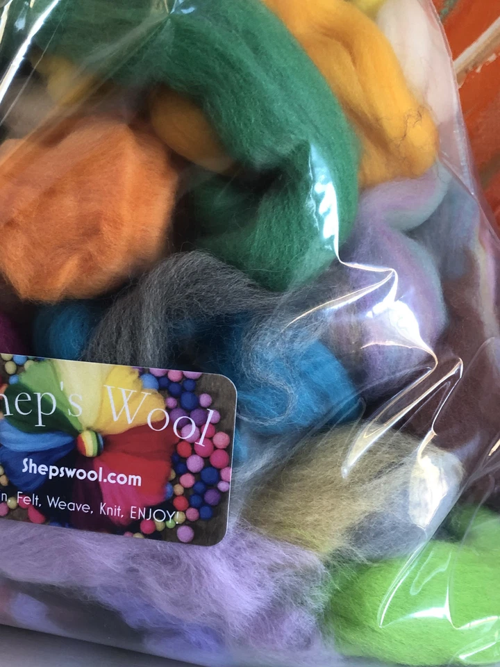 Wool Roving Color Sampler, Spinning Wool, Felting Wool,  Roving Bag 12 oz, Rove - Image 4 of 4