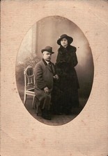 FOTO ANNI '20/'30 - COPPIA FOTOGRAFATA IN STUDIO 