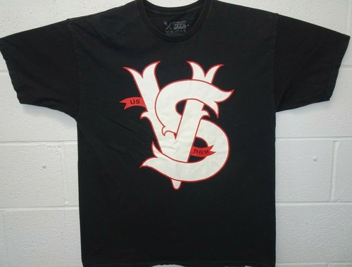 Us Versus Them Big VS Logo Streetwear T Shirt XL Black EUC