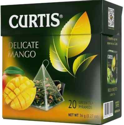 CURTIS Green Tea Delicate Mango Pineapple  Flavor Teabags  20 Ct.