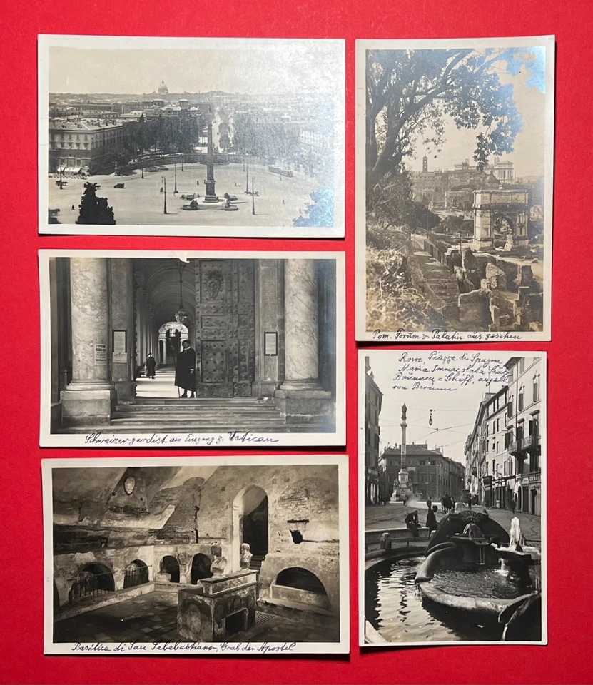 5 x Foto AK ROM in Italien um 1930 Stadtansichten mit Strassenbahn  ( 149114 - Bild 1 von 2