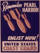 Vintage Pearl Harbor Coast Guard Metal Reproduction Sign FREE SHIPPING