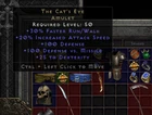 DIABLO 2 RotW D2R: The Cat's Eye Amulet cats eye cat  - PC Xbox Non Ladder SC HC