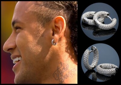 Men's/Boy's: Neymar 18 Carat White Gold Plated, Cubic Zirconia