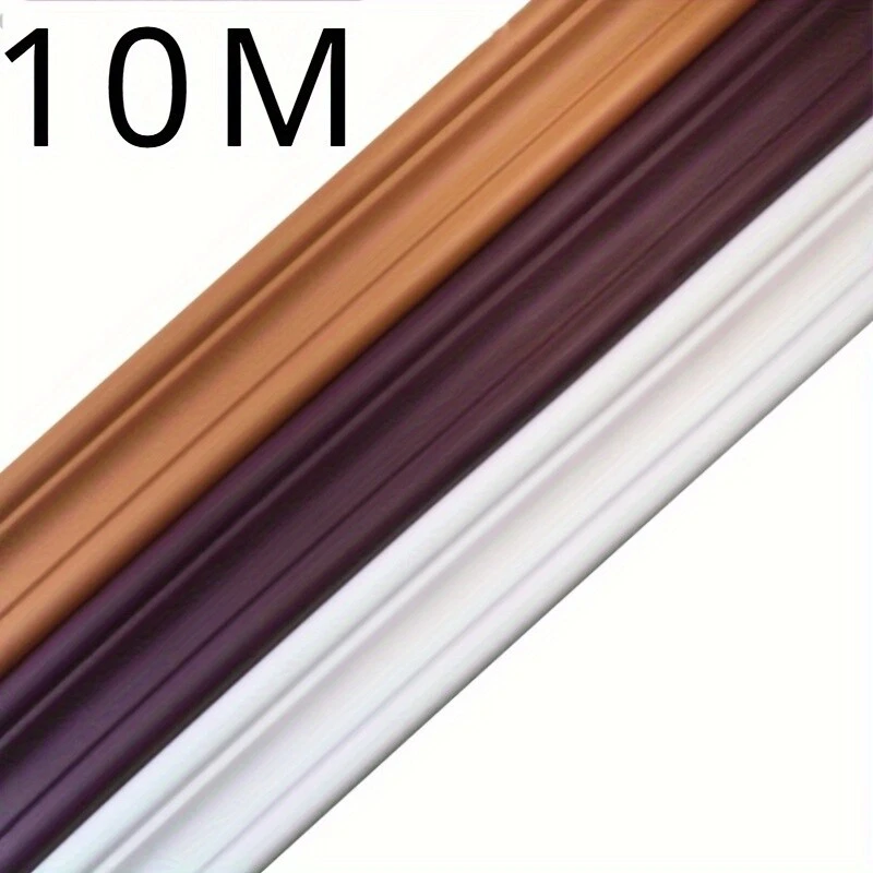 Pegatina autoadhesiva para decoración del hogar con borde de zócalo de pared 10M.6CM blanca Foto 3 de 4