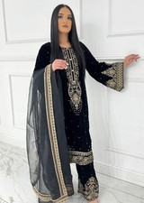 Pakistani Velvet Designer Salwar Suit Indian Bollywood Party Wear Salwar Kameez