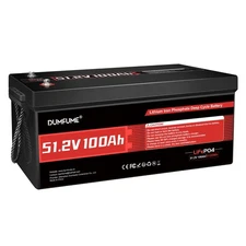 48V 100Ah Lifepo4 Lithium Battery 200A BMS Low-Temp Protection for Golf Carts Rv
