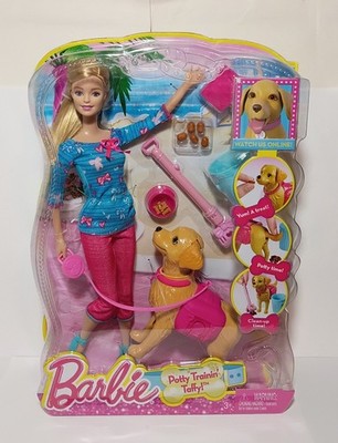 Barbie Potty Training Taffy Dog Puppy Lab Food Poop Treat Walking New 2013 HTF