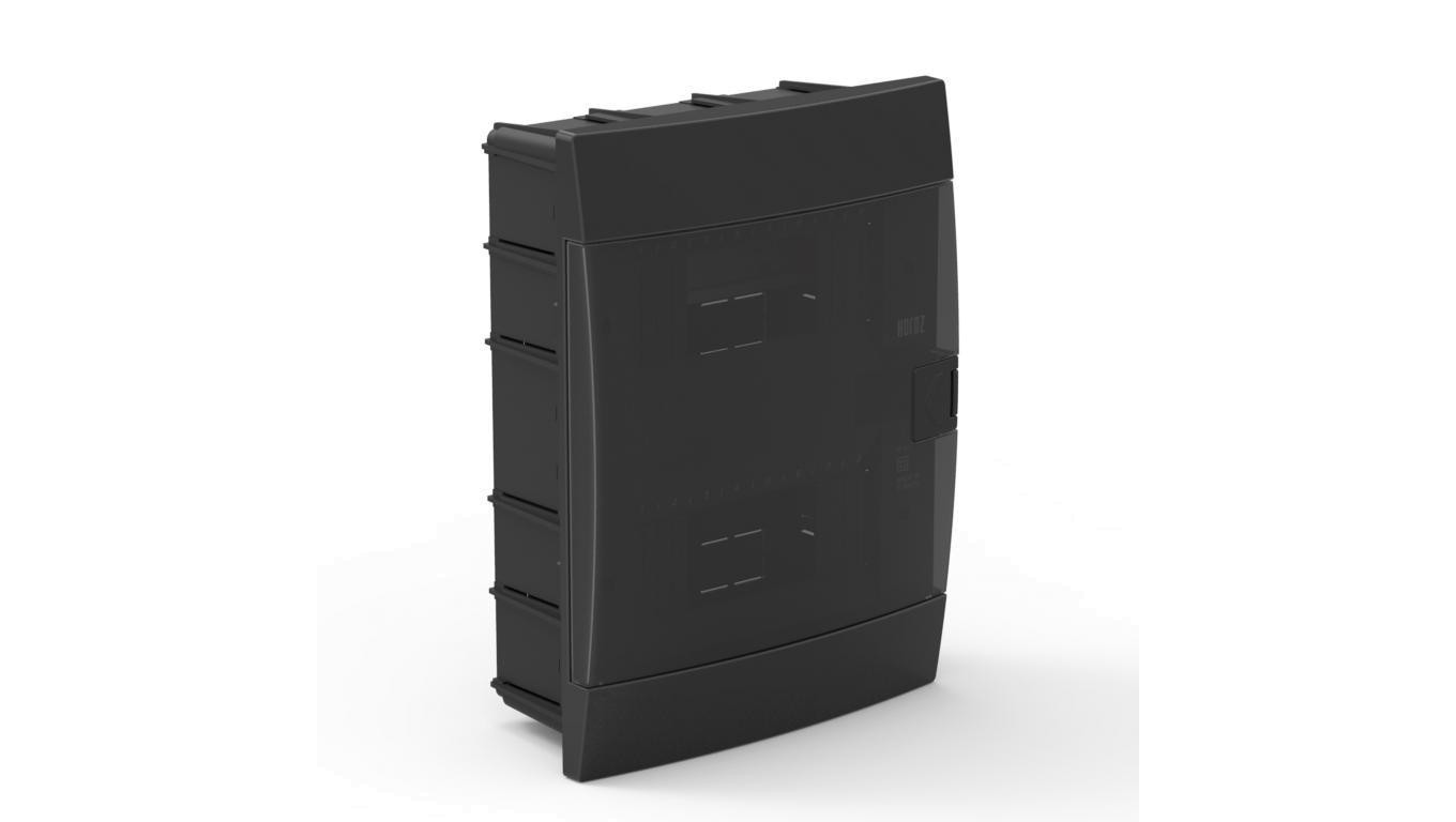 8699490907610 Rozdzielnica podtynkowa 16-moduowa 215x2905x110mm czarna dymna 6 4790₽