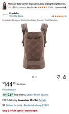 Ergobaby Designer Collection Baby Carrier, Chai Mandala