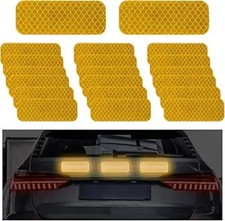 20 PCS High Visibility Warning Stickers, Reflective Waterproof S Color: Yellow
