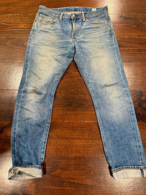Levi's Made & Crafted 511 Slim Fit White Oak Cone Denim Selvedge Jeans 34x32