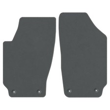 Veloursmatten für Skoda Fabia I Bj. 1999 - 2007 Neu Automatten GRAU VORNE ALPS