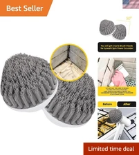 Durable Cone Brush Heads for Electric Spin Scrubber - 2 Units for Deep Cleaning