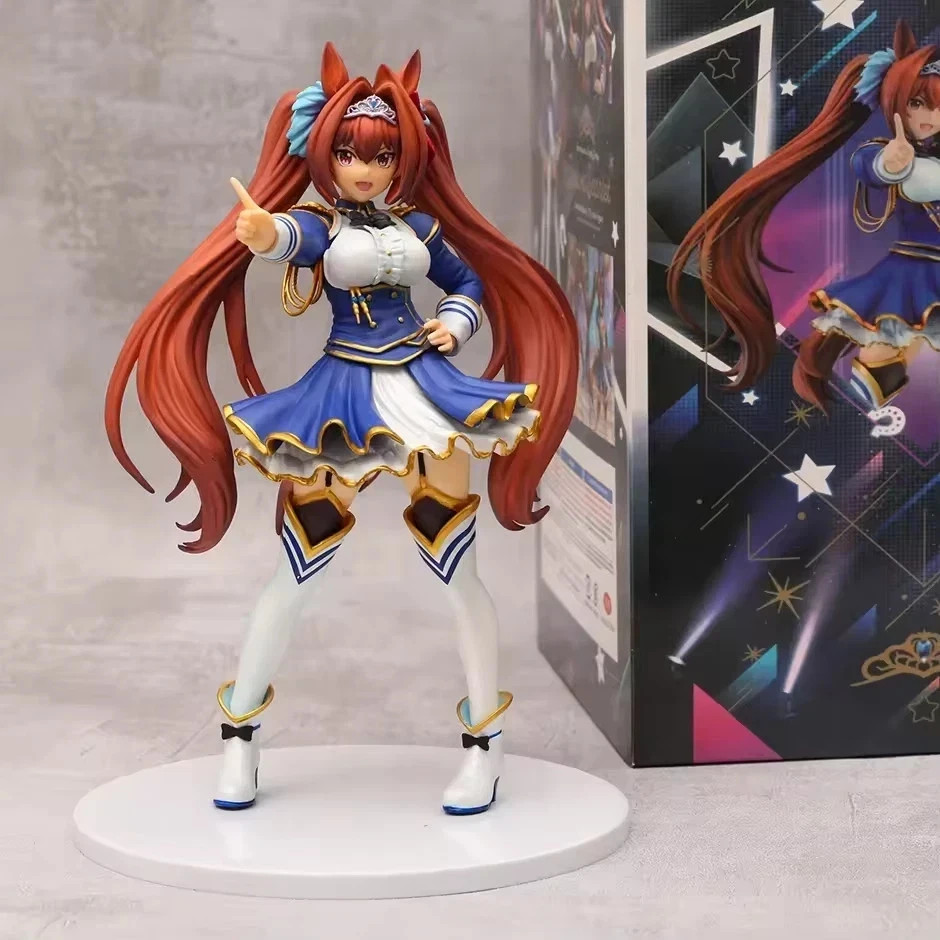 Figurine Uma Musume Daiwa Scarlet et Tokai Teio 25 cm, idée cadeau pour otaku